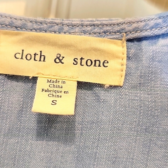 CLOTH & STONE Blue Chambray Romper from Anthropologie Size Small - Picture 4 of 8